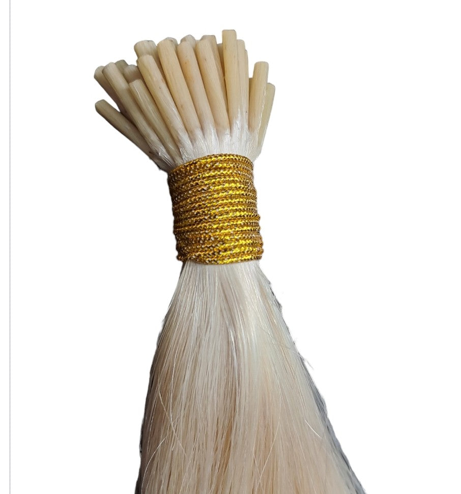 22 Inch Full Volume (I Tip) Hair Extensions #613 Platinum Blonde